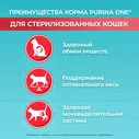 Сухой корм для стерилизованных кошек и кастрированных котов Purina ONE, с высоким содержанием говядины и пшеницей