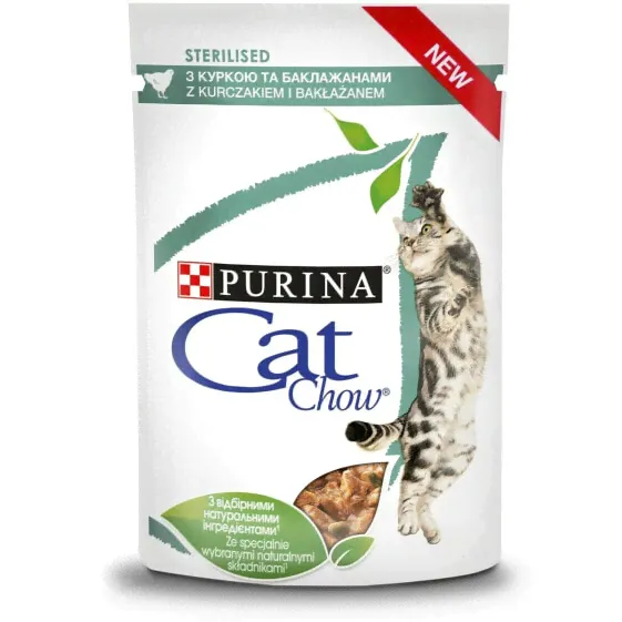 Корм для котов Purina Chow Sterlisied Gig Курица 85 g-0