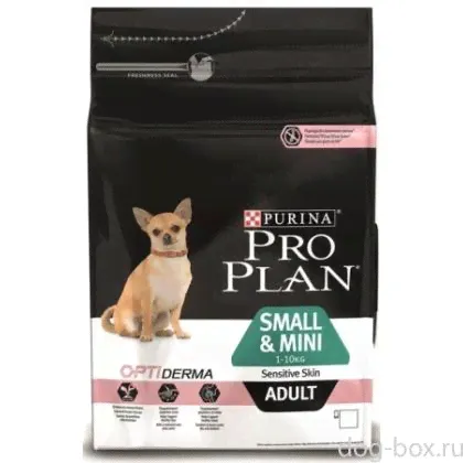 Purina Pro Plan Для взрослых собак мелких и карликовых пород с чувствительной кожей с лососем (Adult Small Sensitive)-0
