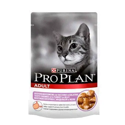 Purina Pro Plan (Пурина Про План) Nutri Savour Adult Пауч для взрослых кошек с индейкой в желе 85 г 5 шт