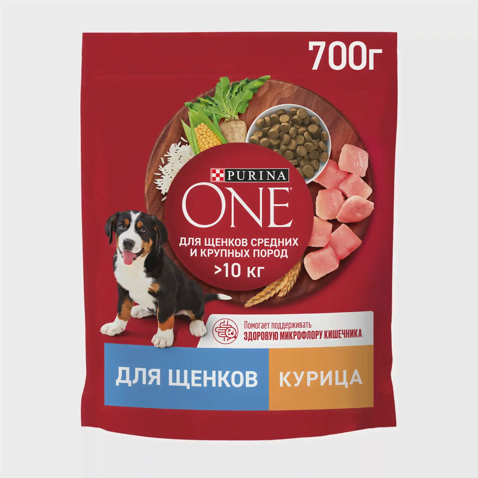 Сухой корм для щенков Purina One с курицей и рисом 700г-0