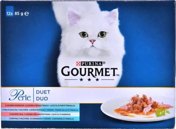 Purina GOURMET PERLE DUO Duet Rybny 12x85g-0