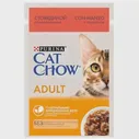 Влажный корм для кошек Purina CAT CHOW Adult с говядиной и баклажанами 26 шт. х 85 г (кусочки в желе)