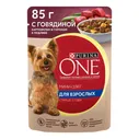 Влажный корм Purina One c говядиной-картофелем-горохом повседневный для собак 85 г