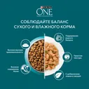 Корм влажный Purina One для взрослых кошек с говядиной и морковью, 75г