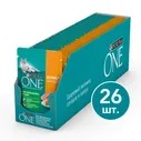 Purina ONE паучи для кошек при домашнем образе жизни с курицей и морковью - 75 г х 26 шт