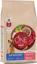Сухой корм для собак Purina ONE для мелких пород с говядиной и рисом 7кг