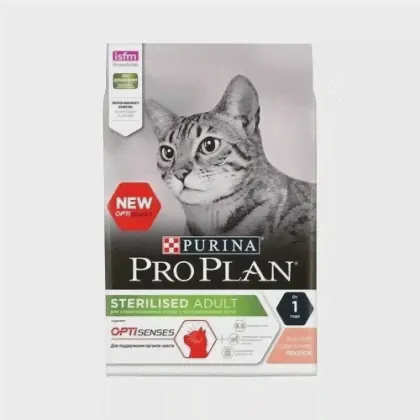 Purina Pro Plan Сухой корм для Кастрированных кошек, поддержание органов чувств, лосось (Optisenses Sterilised) 12370359, 1,5 кг, 33982 (2 шт)