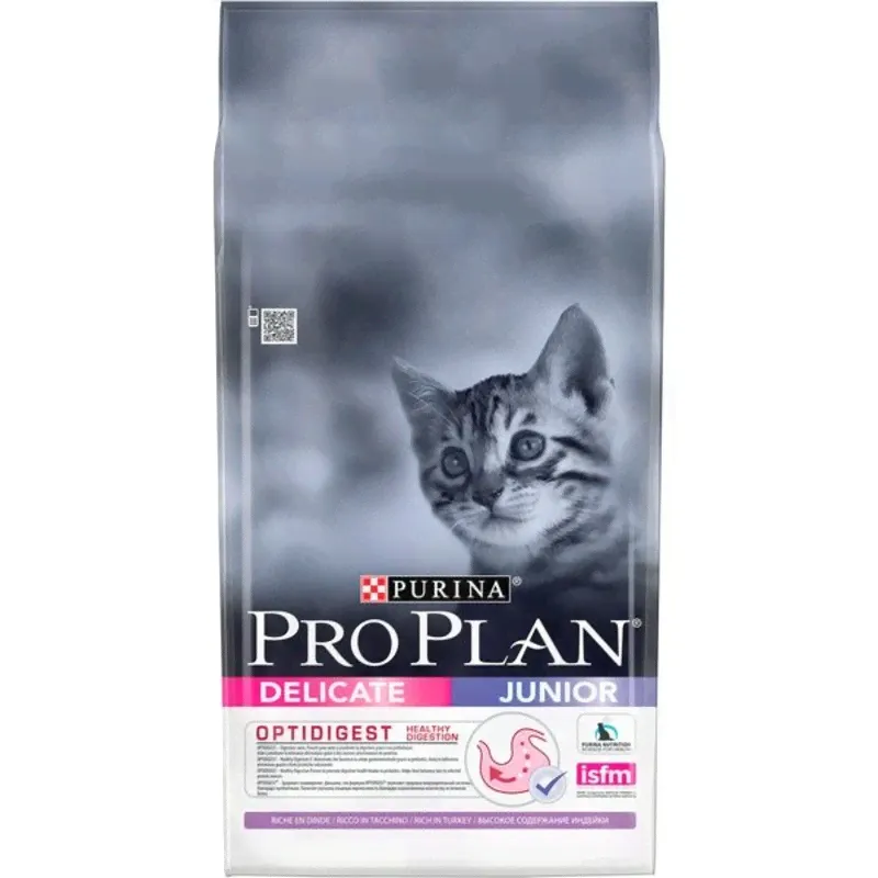 Сухой корм Purina Pro Plan Delicate Junior для котят с чувствительным пищеварением с индейкой - 3 кг