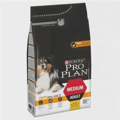 Корм сухой Purina ProPlan для собак, ADULT Курица и Рис Средние породы, 1.5 кг