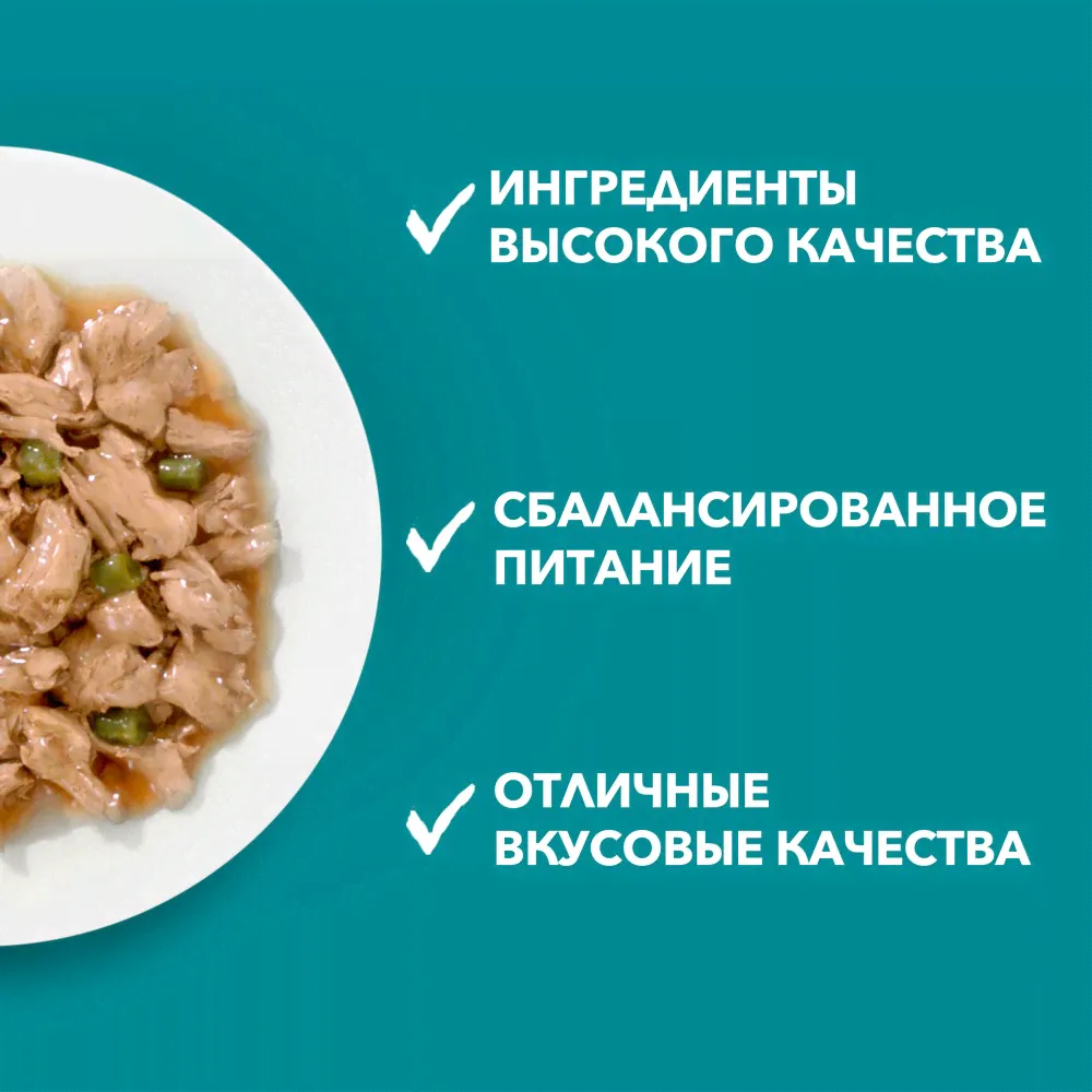 Корм влажный Purina One для взрослых кошек с говядиной и морковью, 75г-1