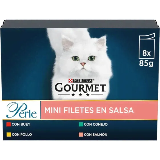 PURINA Gourmet Perle Chicken Strips 8x85g Cat Food-4