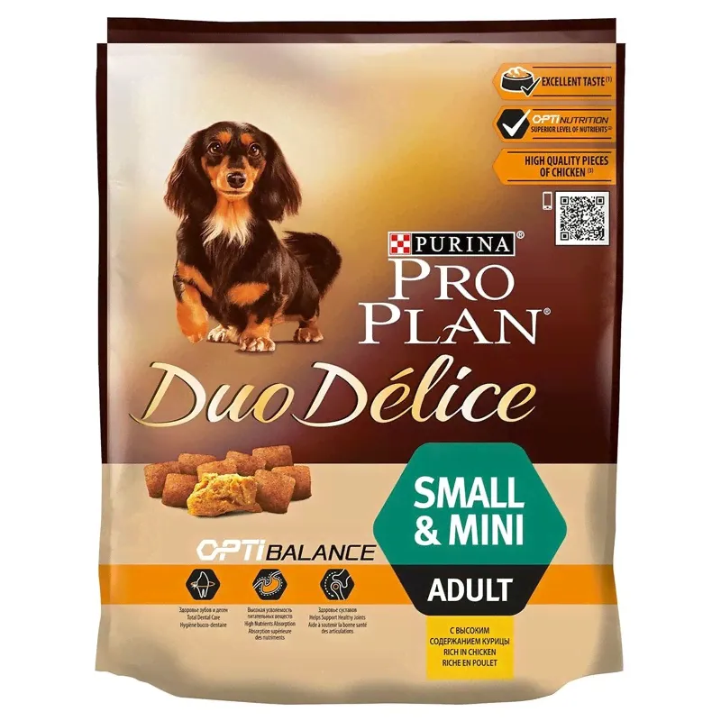Сухой корм Purina Pro Plan Duo Delice для взрослых собак мелких и карликовых пород с курицей и рисом - 700 г-0