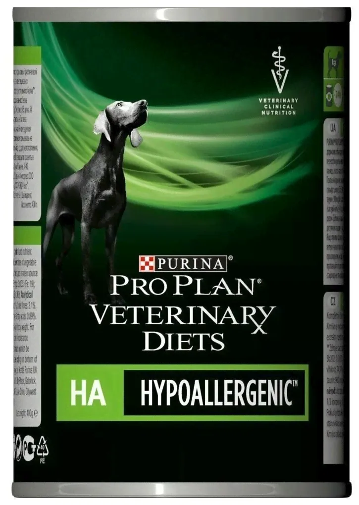 4Vets Natural Влажный корм для собак Purina Pro Plan Veterinary Diets HA Hypoallergenic, для снижения непереносимости ингредиентов и питательных вещ., 6 шт. х 400г корм для собак