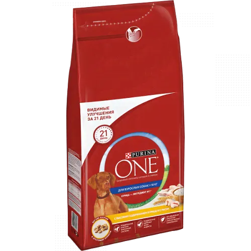 Сухой корм для собак средних и крупных пород Purina One, Курица Рис