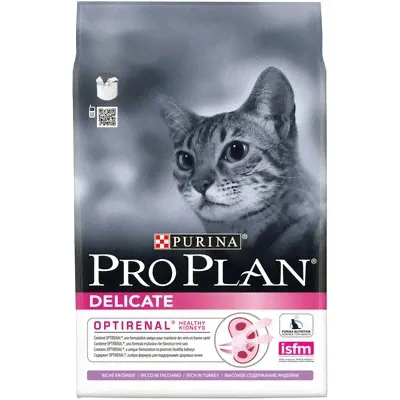 Сухой корм Purina Pro Plan с ИНДЕЙКОЙ и рисом для кошек - ИДЕАЛЬНОЕ ПИЩЕВАРЕНИЕ (Adult Delicate)-0