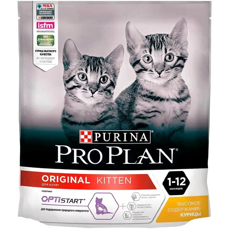 Purina Pro Plan Сухой корм с КУРИЦЕЙ для КОТЯТ (Original Optistart)-0