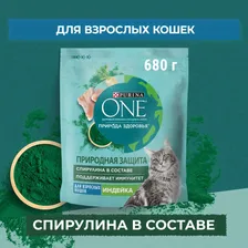 Сухой корм для кошек Purina ONE Природа здоровья с индейкой 680г