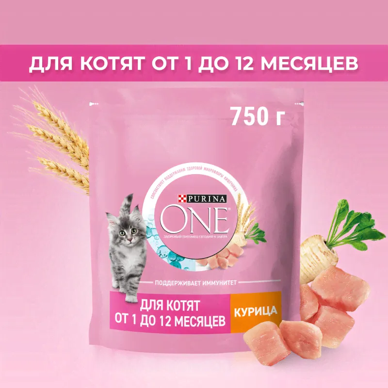 Отзывы о Сухом корме для котят Purina ONE для котят от 1 до 12 месяцев с курицей 750г-0