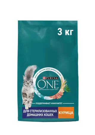 Purina One Сухой корм для стерилизованных кошек и кастрированных котов с курицей