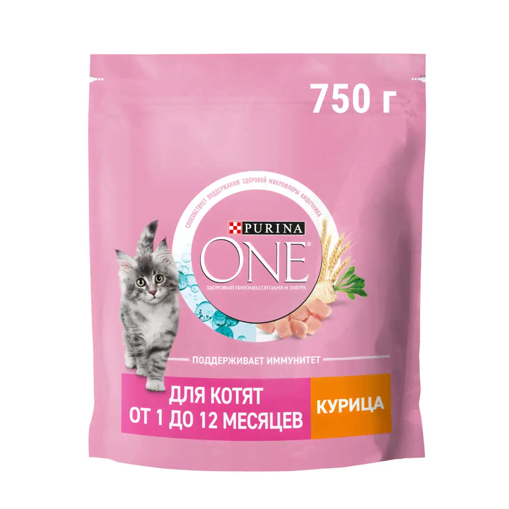 Purina One сухой корм для котят с курицей и цельными злаками - 750 г-0