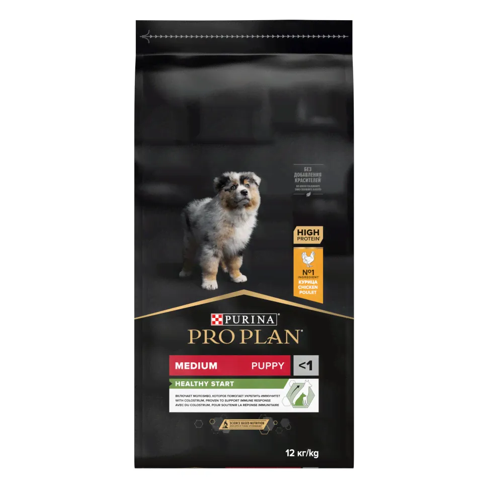 Purina Pro Plan Medium Puppy сухой корм для щенков средних пород с курицей - 12 кг