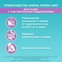 Сухой корм для кошек Purina ONE для чувствительного пищеварения с индейкой 750г