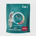 Purina ONE сух. для кошек с говядиной и цельными злаками 750г