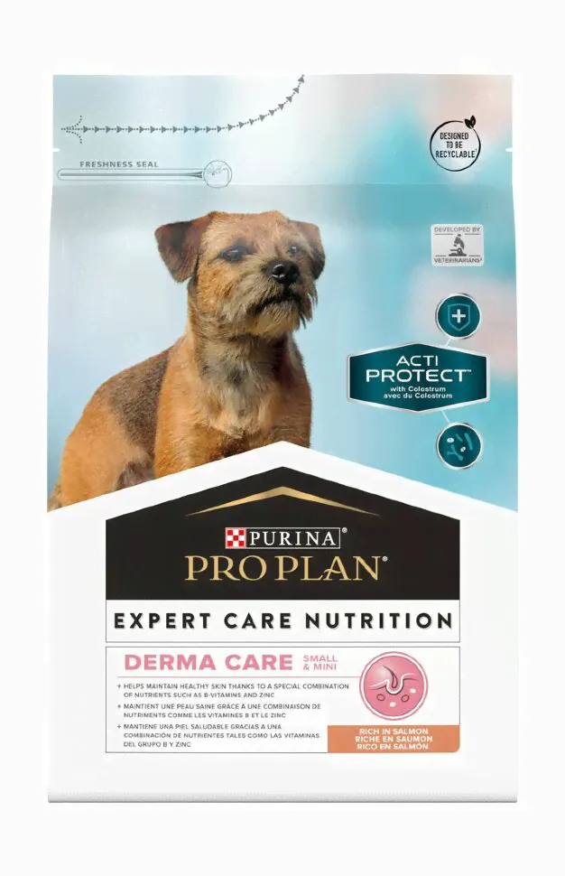Purina Pro Plan Acti Protect - Сухой корм для взрослых собак малых пород, с чувствительным пищеварением, с лососем 3кг
