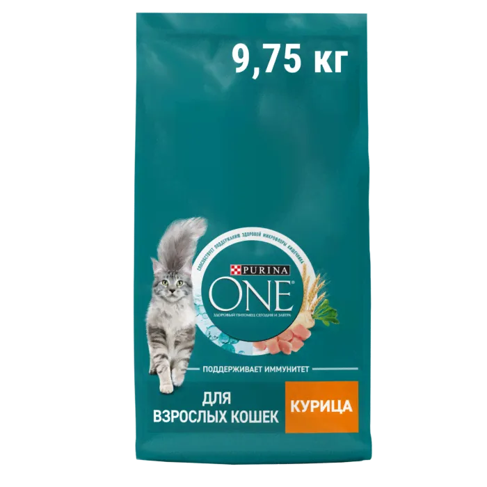 Сухой корм PURINA ONE® для взрослых кошек с курицей 9,75 кг