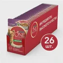 Корм влажный для собак PURINA ONE для мелких пород при активном образе жизни с уткой 85 г х 26 шт.