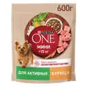 Сухой корм Purina ONE® МИНИ для активных собак мелких пород с курицей и рисом 600 г