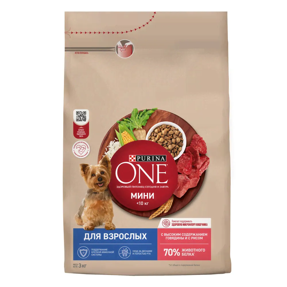 Purina One Мини Взрослая для собак мелких пород старше 1 года-0