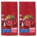 Purina One Сухой корм для собак с говядиной и рисом Набор 2х10кг