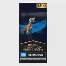 PRO PLAN® Veterinary Diets Purina Veterinary Diets DRM Dermatosis Сухой корм для щенков и взрослых собак при дерматозах и выпадении шерсти, 1,5 кг
