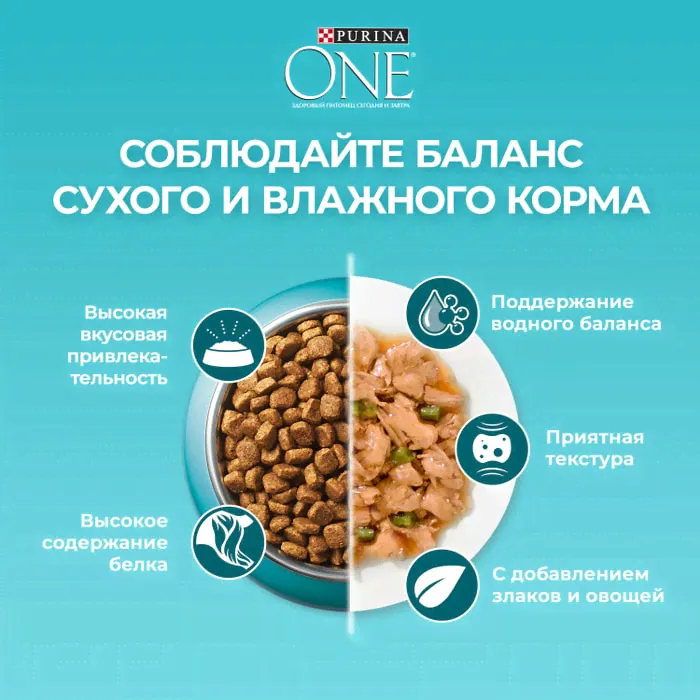Сухой корм для кошек Purina ONE для чувствительного пищеварения с индейкой 750г-3