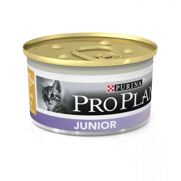 Purina Pro Plan Kitten влажный корм МУСС для котят с курицей БАНКА 85 гр-0