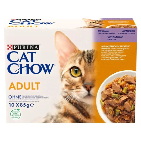 Корм для котов Purina Cat Chow Adult 1+ Мясо ягненка 10 x 85 g-0