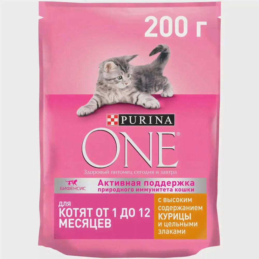 Purina One / Пурина Ван сухой корм для котят, с высоким содержанием курицы и цельными злаками, 200 гр-0
