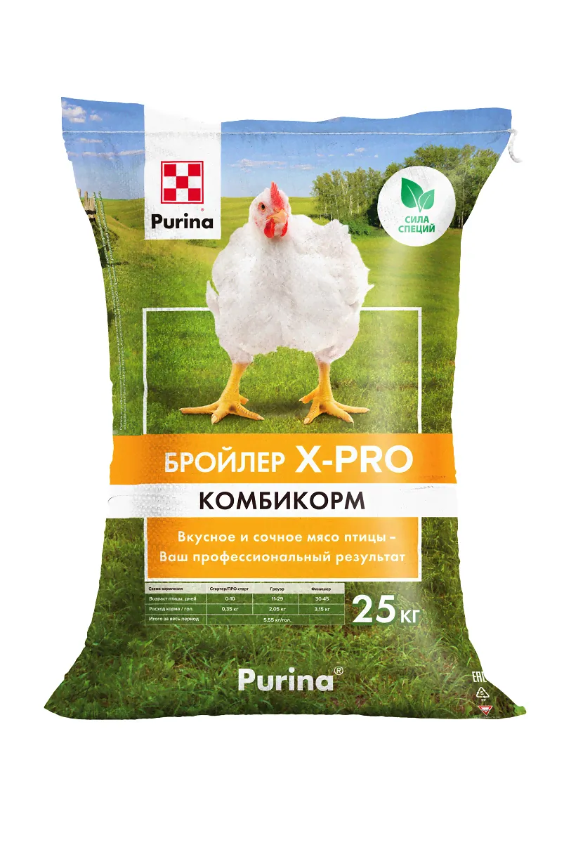 Комбикорм для бройлеров PURINA «Стартер» (3166) ПРОФИ. Мешок 25 кг.