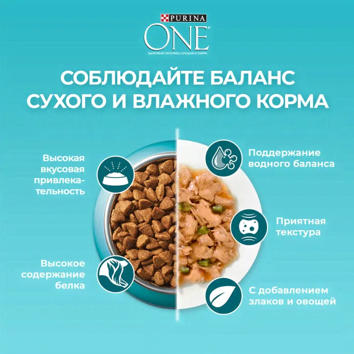 Сухой корм для кошек Purina ONE для стерилизованных с лососем 200г-2