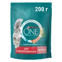 Сухой корм PURINA ONE® для стерилизованных кошек и кастрированных котов с лососем 200 г