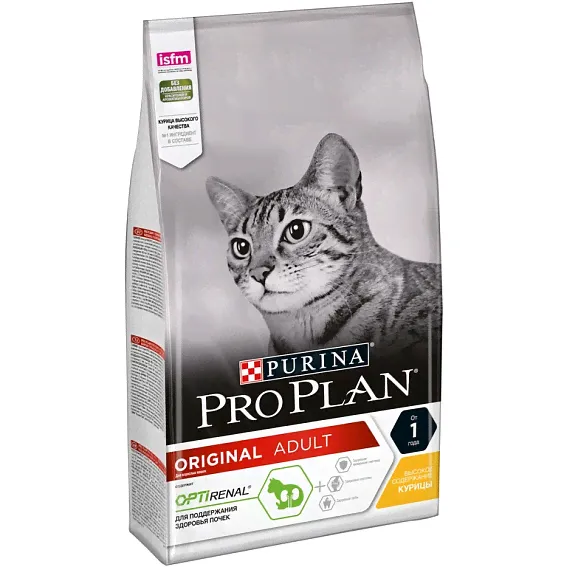 Purina Pro Plan Original Adult для взрослых кошек и котов, курица и рис