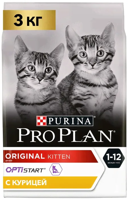 Сухой корм для котят Purina Pro Plan Optistart Original Kitten с курицей 3кг-3