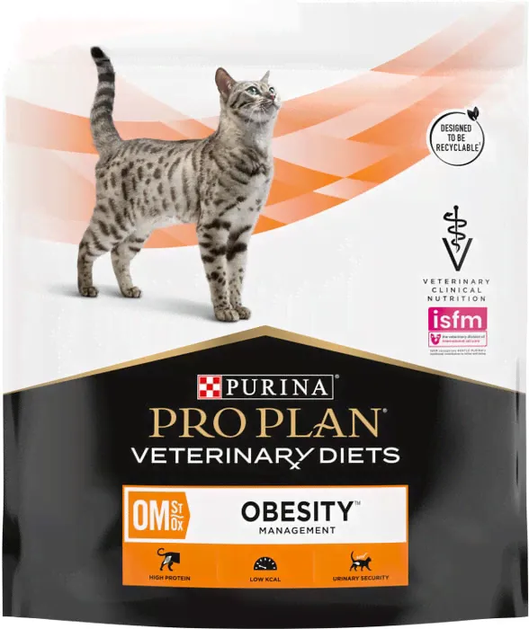 Сухой корм для кошек Purina Pro Plan Veterinary diets OM St/Ox Obesity Management для снижения веса 350г-3
