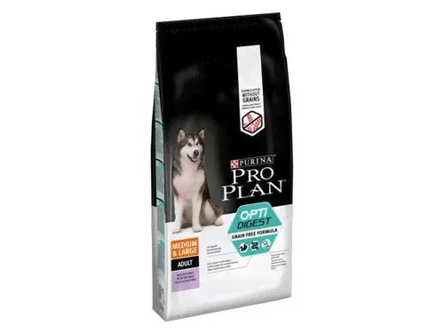 Сухой Беззерновой корм PURINA PRO PLAN MEDIUM & LARGE ADULT OPTIDIGEST GRAIN FREE TURKEY Пурина Про План для взрослых собак Средних и Крупных пород с Чувствительным пищеварением Индейка 7 кг