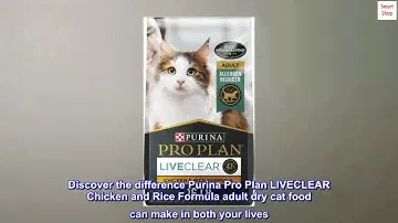 Purina Pro Plan LiveClear with Probiotics Allergen Reducing Chicken,Rice Dry Cat Food & Cat Shampoo
