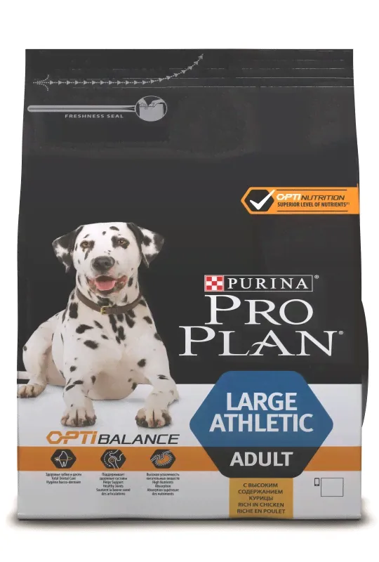 Purina Pro Plan Large Adult Athletic для взрослых собак крупных пород атлетического телосложения с курицей-0