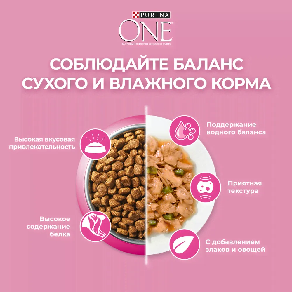 Корм сухой Purina One для котят с курицей и цельными злаками, 750г-3