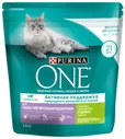 Корм для кошек Purina ONE при чувствительном пищеварении, с индейкой и с рисом 1.5 кг